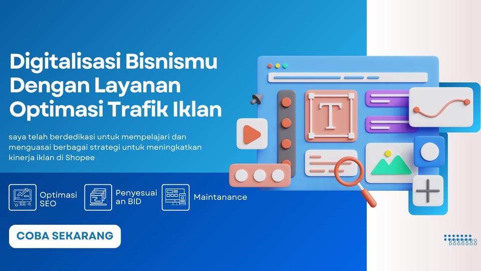 Jasa Digital Marketing: Optimalkan Trafik Iklan Bisnismu di Shopee dengan Layanan Jasa Iklan Facebook dan Instagram, Jasa Google Ads Murah, Jasa Optimasi SEO, dan Layanan Penyusunan Bid Iklan