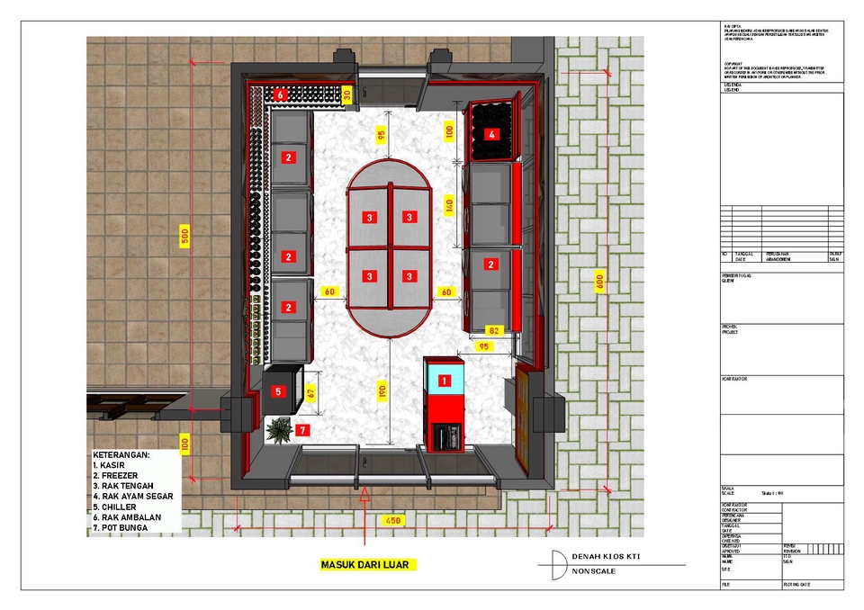 3D & Perspektif - 3D DESIGN OUTLET/KIOS - 3