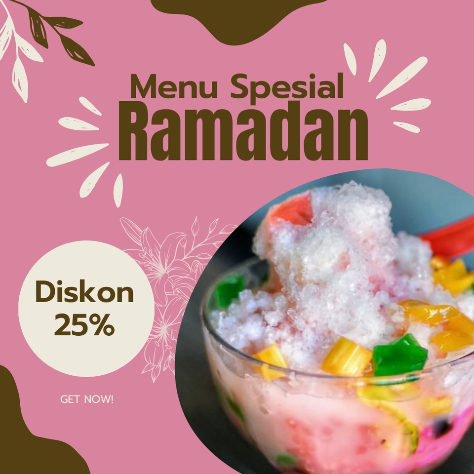 Jasa Desain Banner Instagram Promosi Ramadan Diskon 25% buat banner instagram desain banner promo Ramadan