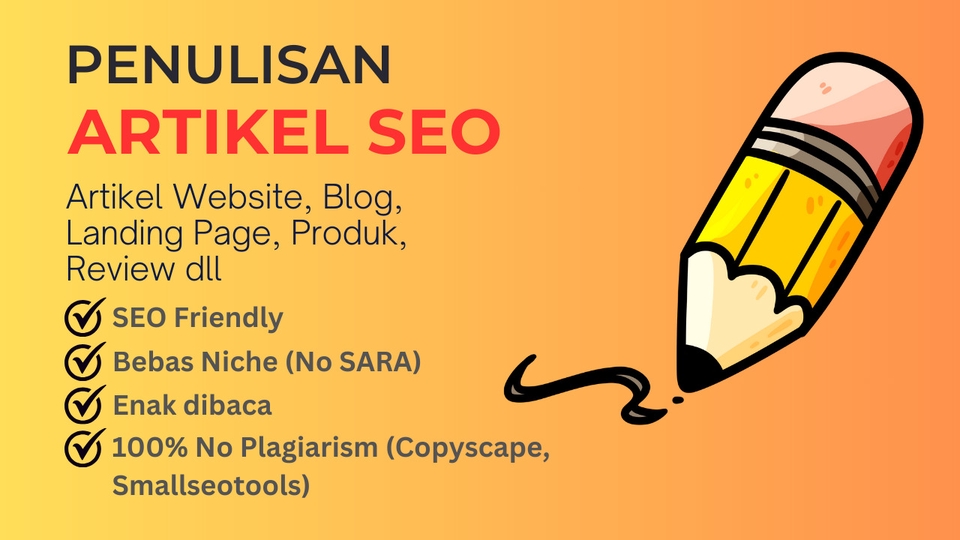 Jasa Penulis Artikel Berkualitas dan Bergaransi - Jasa Penulisan Buat Artikel SEO Indonesia/Inggris, Posting di Website/Blog & Riset Keyword