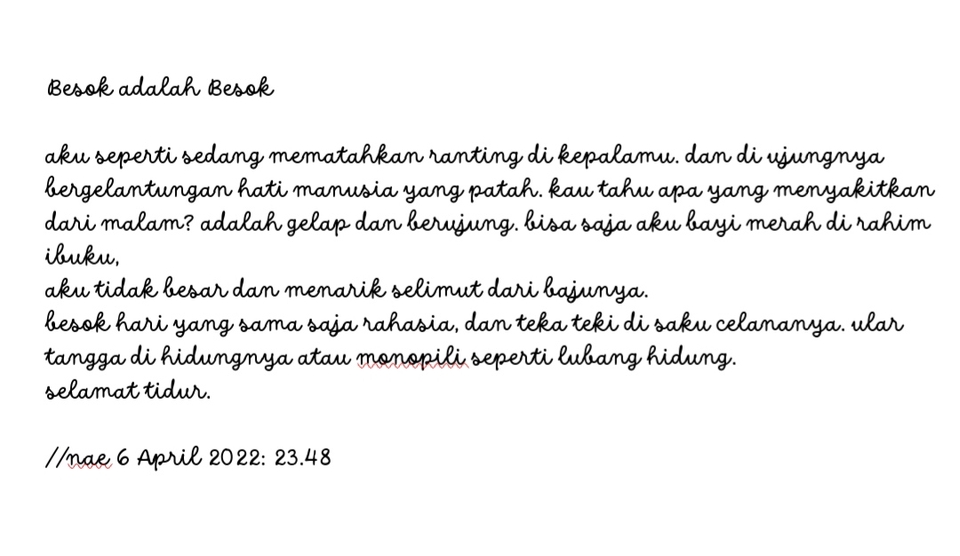 Penulisan Konten - Artikel, Puisi, Caption, Cerpen - 5