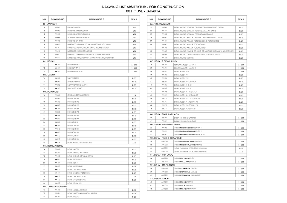 CAD Drawing - Gambar Kerja Detail Arsitektur dan Interior (Unlimited minor revision ) - 3