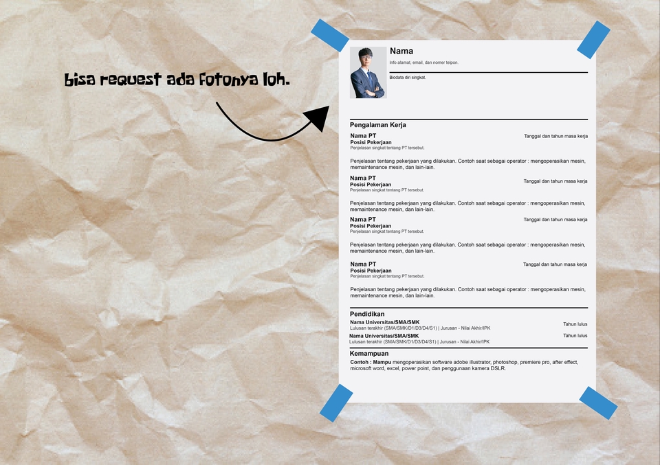 Portfolio & Resume - DESAIN CV ATS - 4
