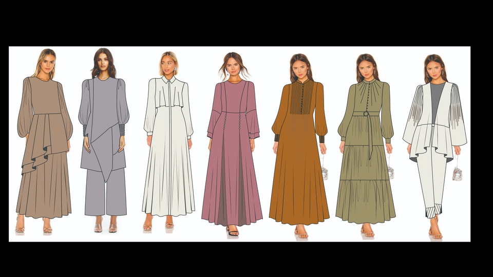 Desain Kaos & Motif - Mendesain untuk busana wanita, pria dan anak Muslim atau Modest - 2