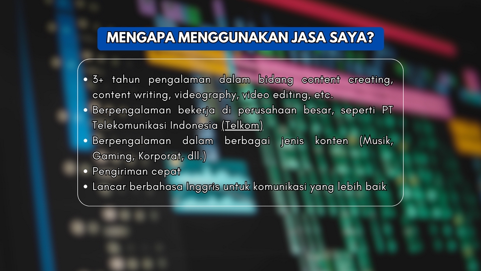 Jasa edit video profesional, edit video youtube, pengeditan video, edit video online, jasa editor video, harga jasa edit video, harga edit video.