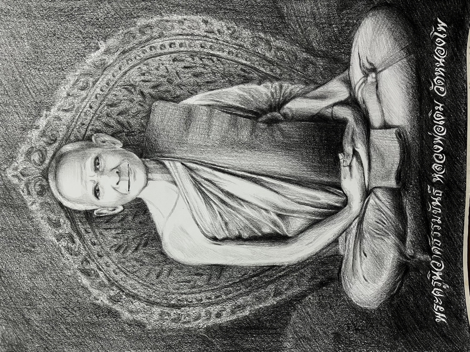 รับวาดภาพเหมือน ภาพวาดเหมือนพระสงฆ์