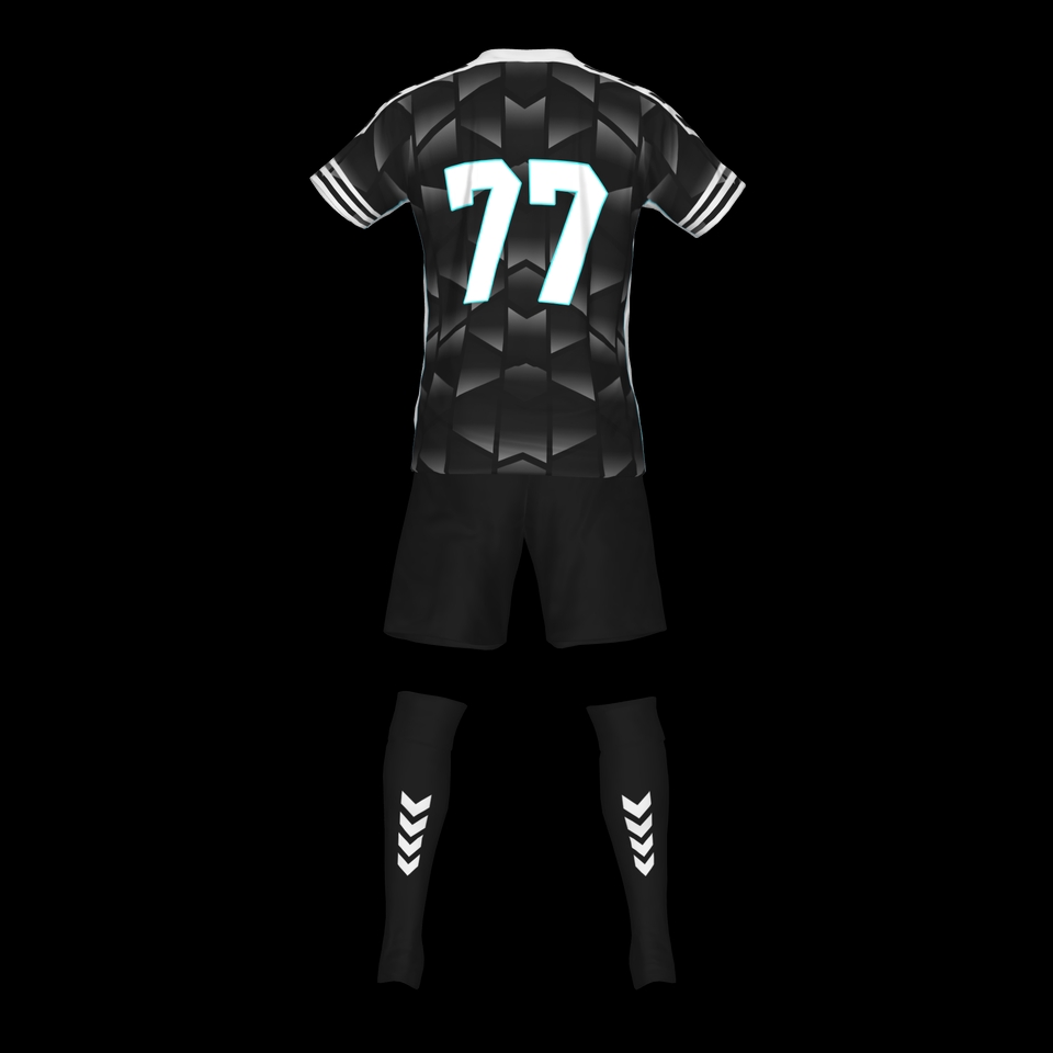 Desain kaos custom pria dengan motif modern dan angka 77 pada bagian depan kaos, cocok untuk desain kaos distro atau kaos komunitas.