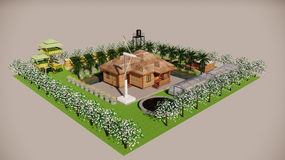 ออกแบบตกแต่งภายในและภายนอก - ออกแบบบ้านสวนเกษตร // ทำแบบก่อสร้าง BIM , As-built , BOQ - 5