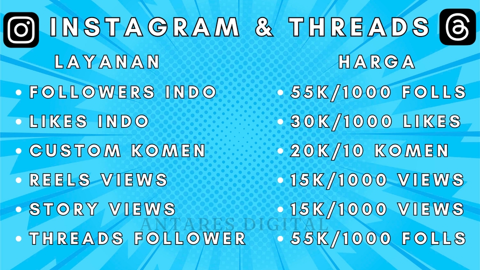 Tambah Followers - Instagram Followers Indo/Likes indo/All sosmed - 5