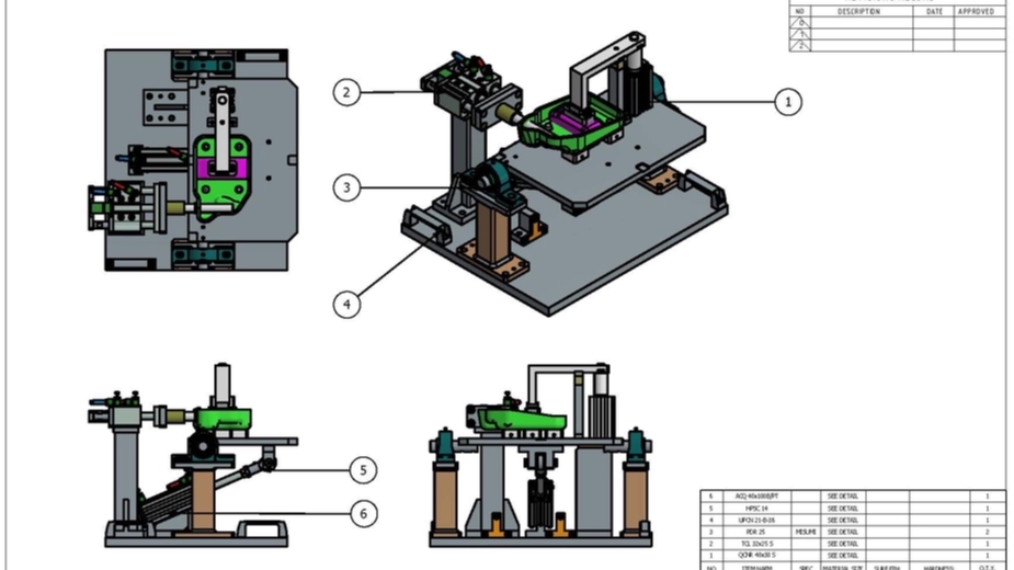 เขียนแบบวิศวกรรมและออกแบบโครงสร้าง - JIG PLATE BEND  3D to 2D DWG - 1