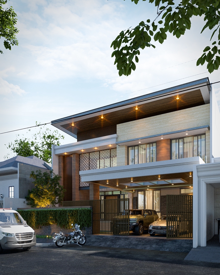 3D & Perspektif - Render realistis eksterior rumah, apartemen, dan perumahan developer. - 9