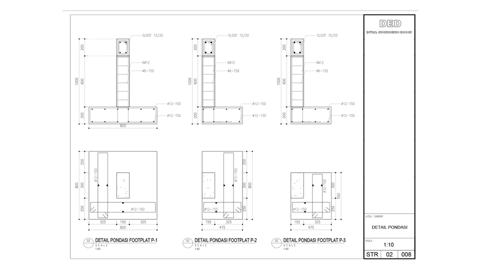 CAD Drawing - Gambar Kerja Rumah Tinggal Mulai dari Rp. 10.000/m2 (Harga bisa dinego) - 7