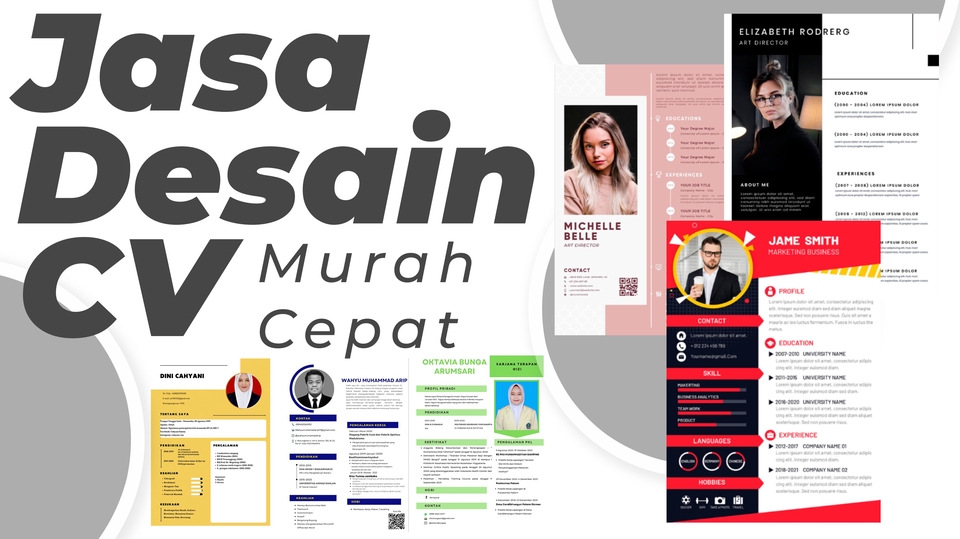 Portfolio & Resume - Jasa Desain CV (Curriculum Vitae) Kreatif, Elegant, Modern - 1