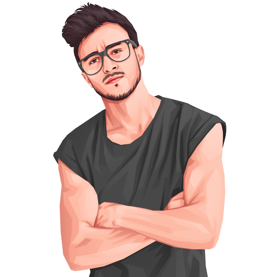 Jasa lukis wajah karikatur desain vektor freelance