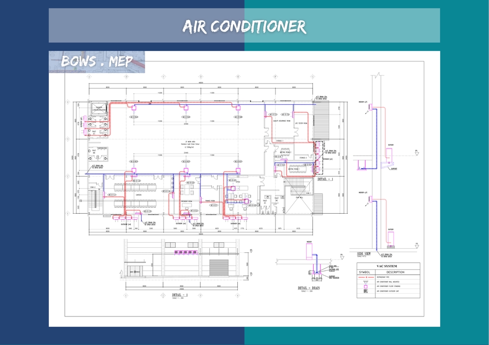 CAD Drawing - Desain Gambar 2D MEP M.E Mechanical & Electrical - 3