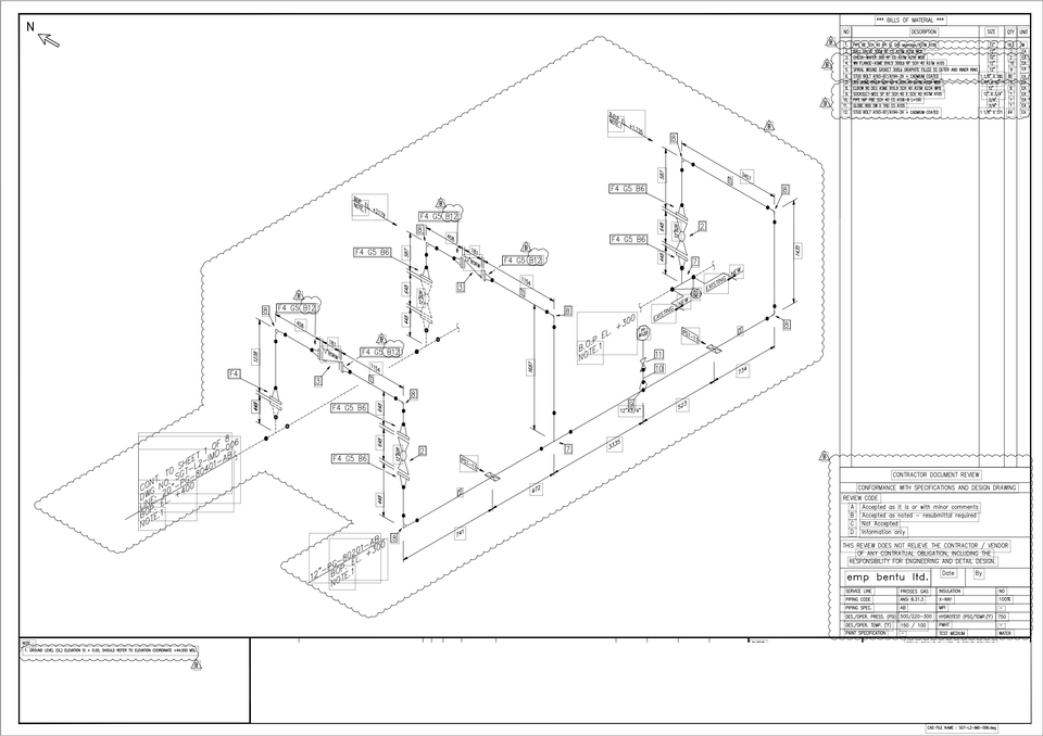 CAD Drawing - PIPING MECHANICAL DRAFTING & ENGINEERING - 6