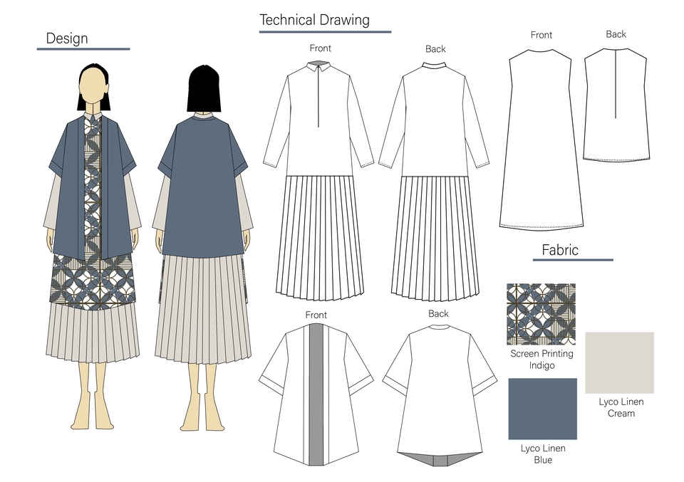 Desain Kaos & Motif - Design & Technical Drawing Fashion - 4