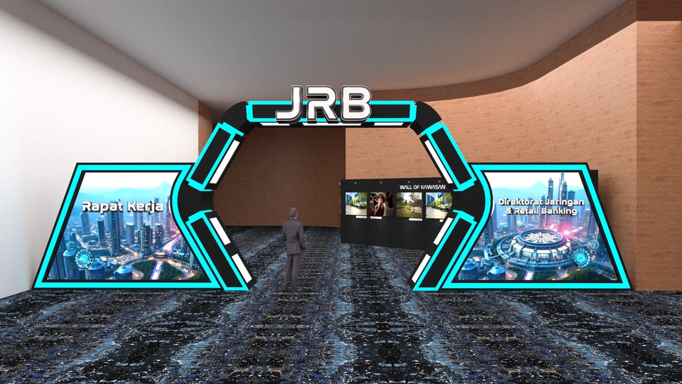 Jasa Desain Interior Kantor Minimalis dengan Booth Pameran dan Stand Pameran 3D