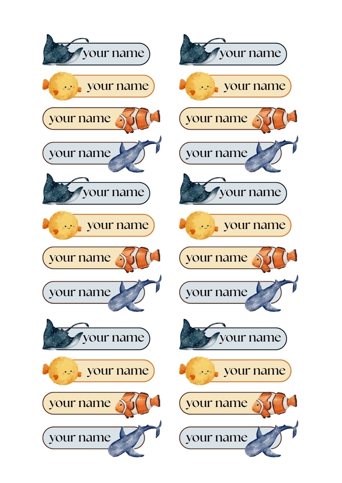 Desain Stiker - Design Stiker Nama (You get 5 Design) - 3