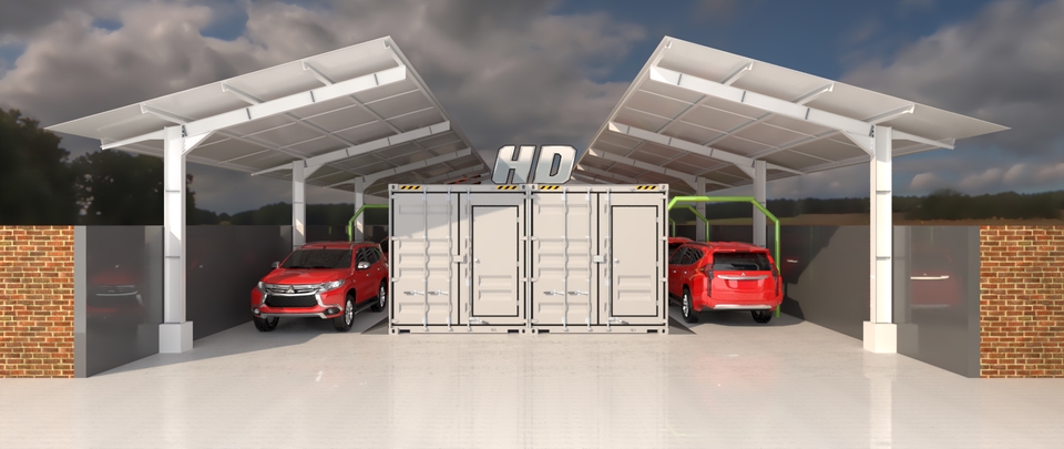 3D & Perspektif - Desain container,booth container,booth franchise, rangka container custom. - 3