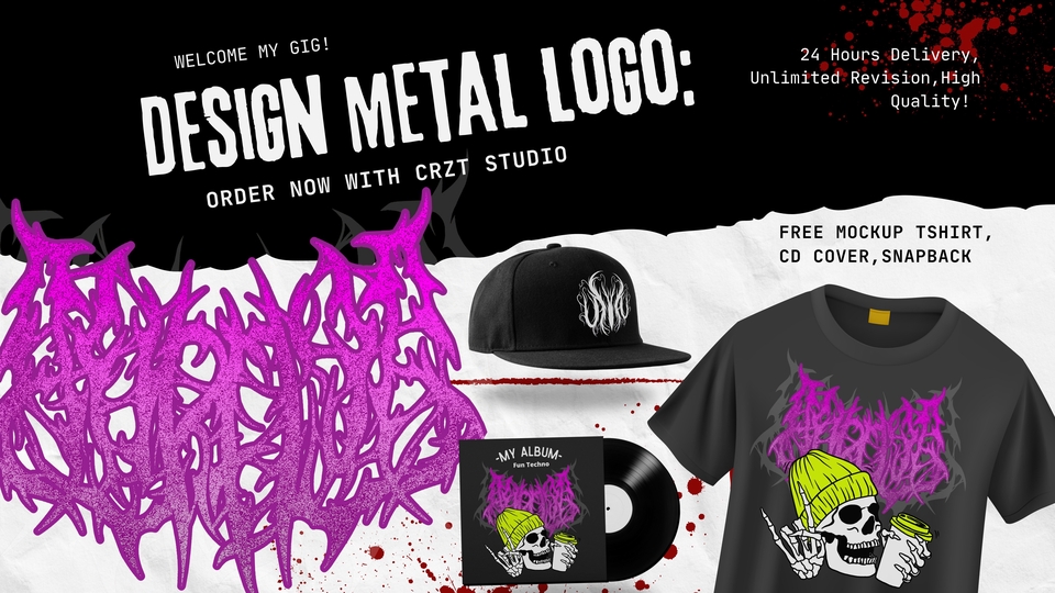 Logo - Design logo metal,deathmetal,lettering - 1