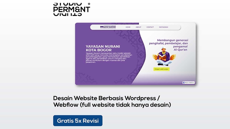 Desain Web - Desain Website Berbasis Wordpress / Webflow (full website tidak hanya desain) - 1