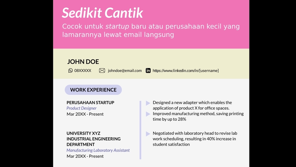 Portfolio & Resume - Desain CV/Resume PROFESIONAL, TIDAK HANYA CANTIK DESAIN - 3