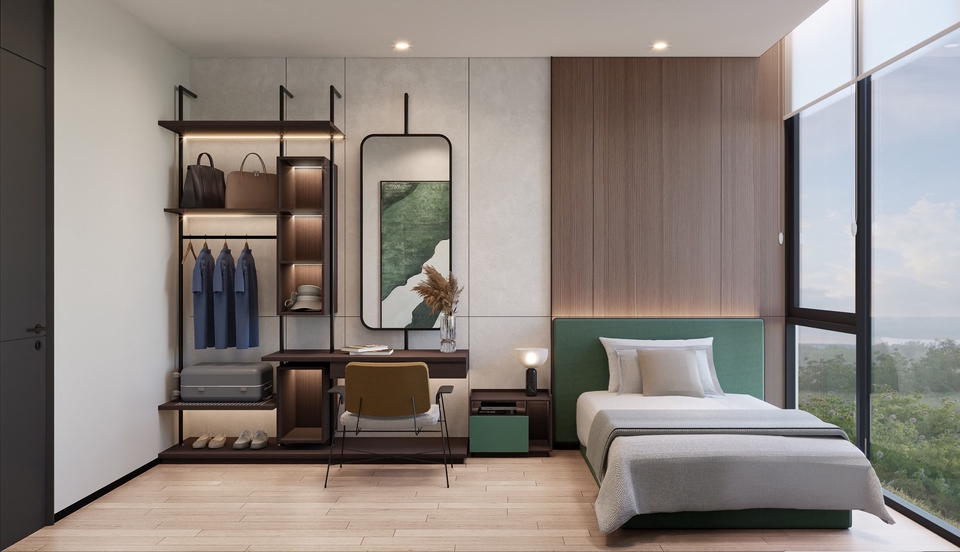 Desain interior apartemen minimalis modern dengan jasa desain 3d dan render 3d.