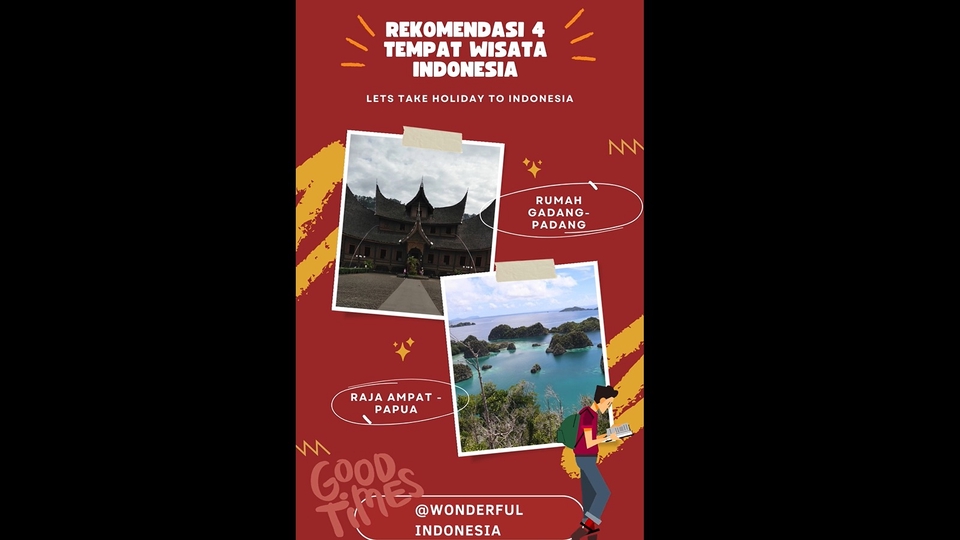 Jasa Pembuatan Intro Video Opening Youtube, dan Lainnya - Konten Sosial Media (Rekomendasi 4 Tempat Wisata Indonesia) wilayah kerja Jakarta Selatan