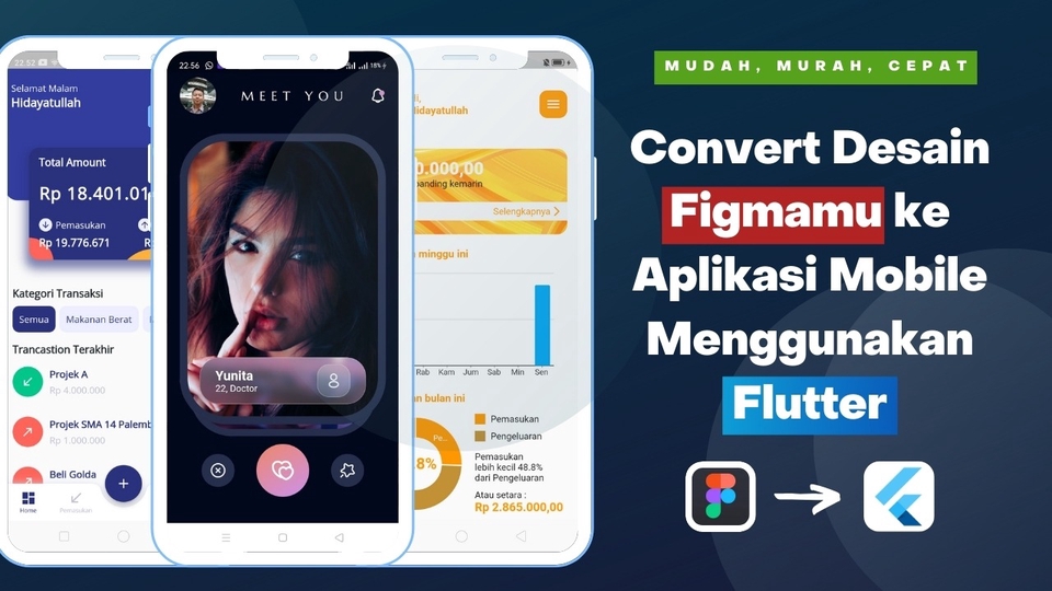 Jasa Pembuatan & Pengembangan Aplikasi Android - Convert Figma Design ke Mobile Menggunakan Flutter