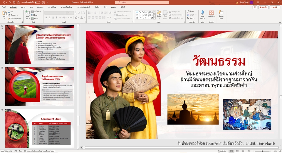 Presentation - รับทำ PowerPoint Presentation รับทำพาวเวอร์พ้อย รับทำพรีเซนเทชั่น ออกแบบนำเสนอ งานวิจัย งานธุรกิจ - 19