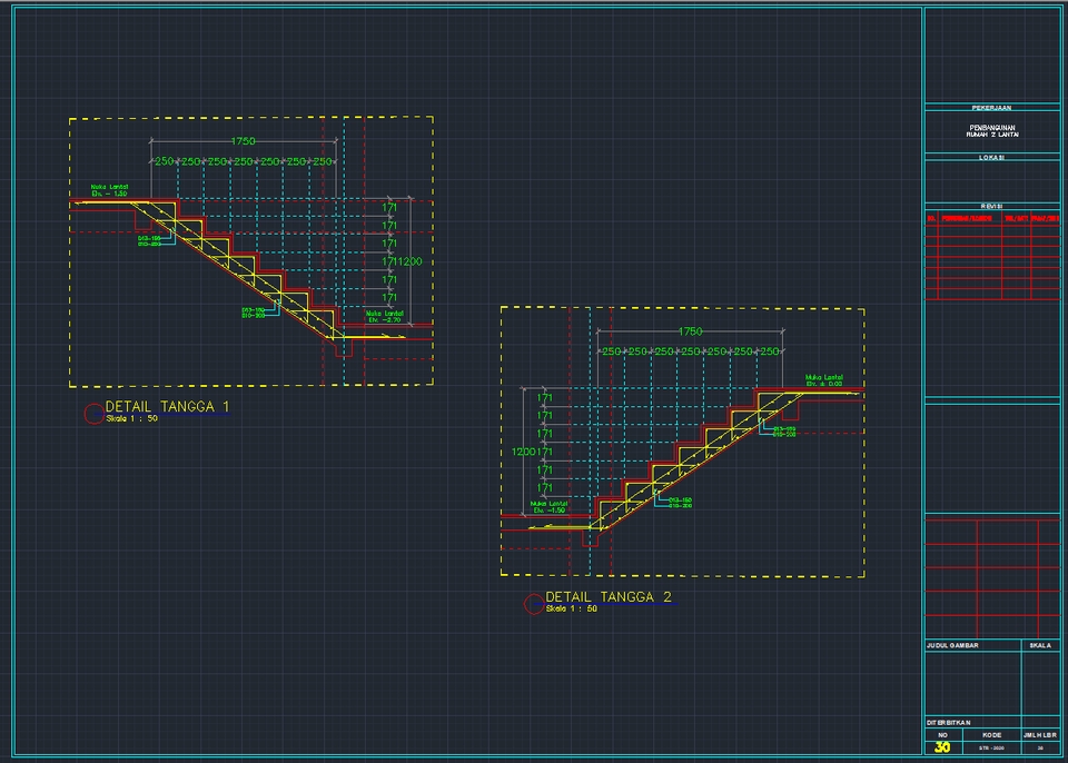 CAD Drawing - Jasa Analisis Struktur PBG Rumah Tinggal | Ruko | Kantor | Bangunan >2 Lantai - 11