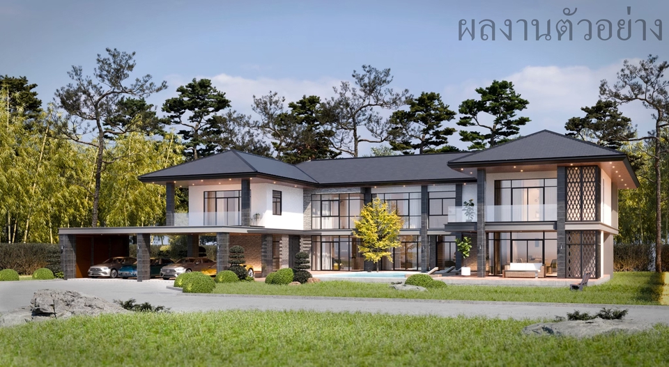 3D Perspective - รับทำและออกแบบ 3D Perspective Exterior - 13