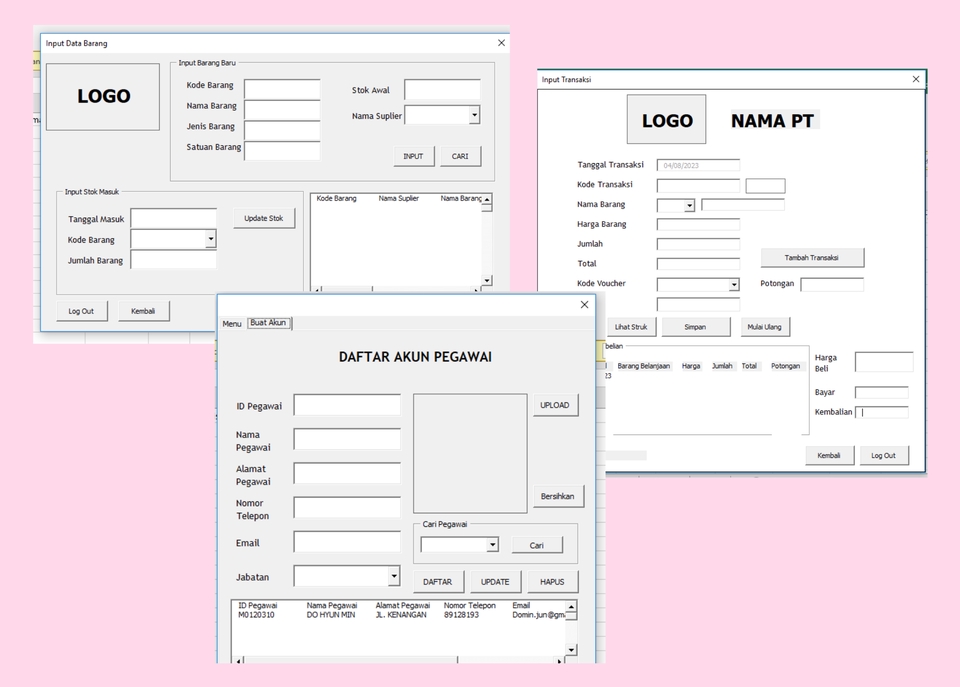 Aplikasi Desktop - Jasa Pembuatan VBA (Aplikasi Kasir, inventory, Absensi, Penggajian, Skripsi) - 2