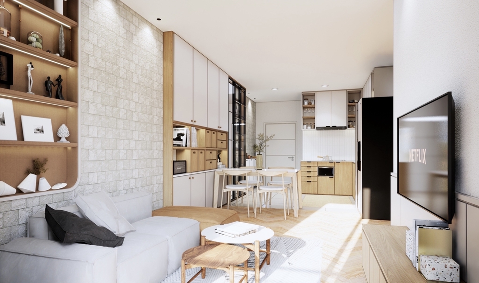 รับออกแบบตกแต่งภายในคอนโดสวยสไตล์โมเดิร์น