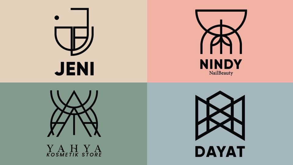 Logo - Logo Dari Nama, Huruf Inisial - 1