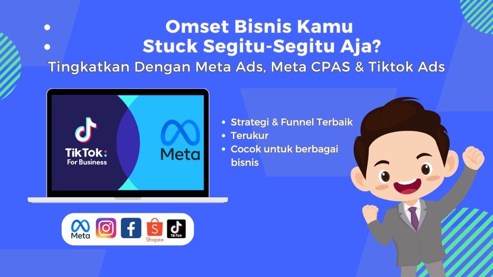 Jasa Iklan Facebook dan Instagram, Tingkatkan Penjualan Anda dengan Meta Ads, Meta CPAS dan TikTok Ads.
