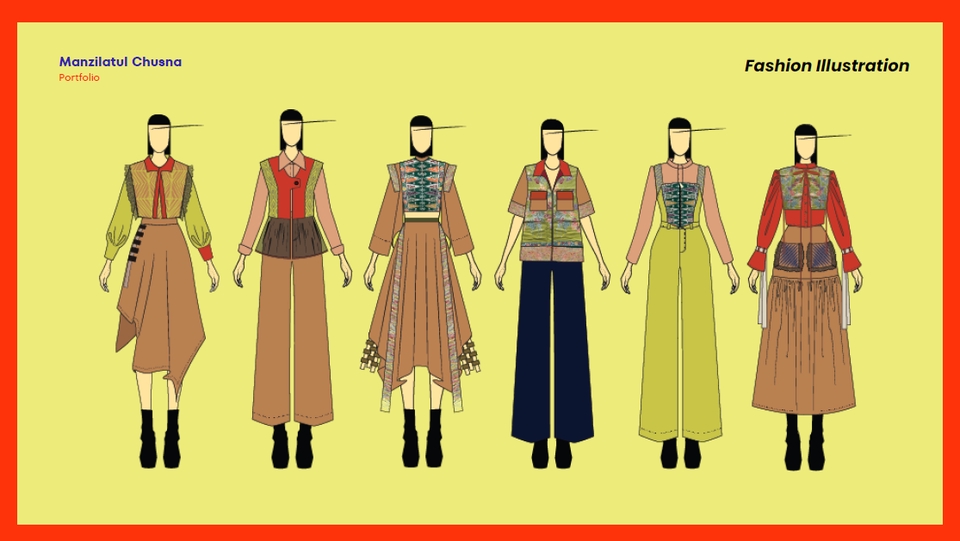 Desain Kaos & Motif - Fashion Design and Technical Drawing - 3