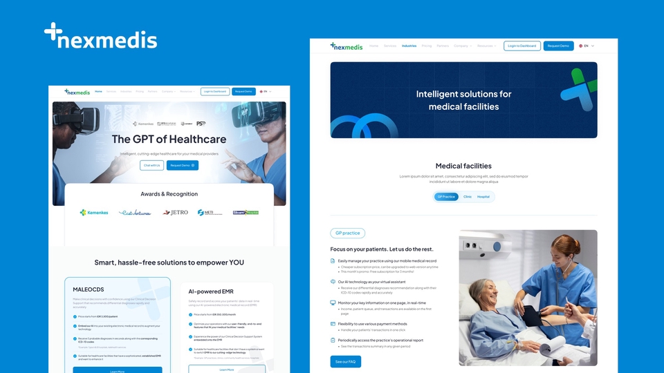 Desain UI UX website dan mobile app untuk layanan kesehatan digital