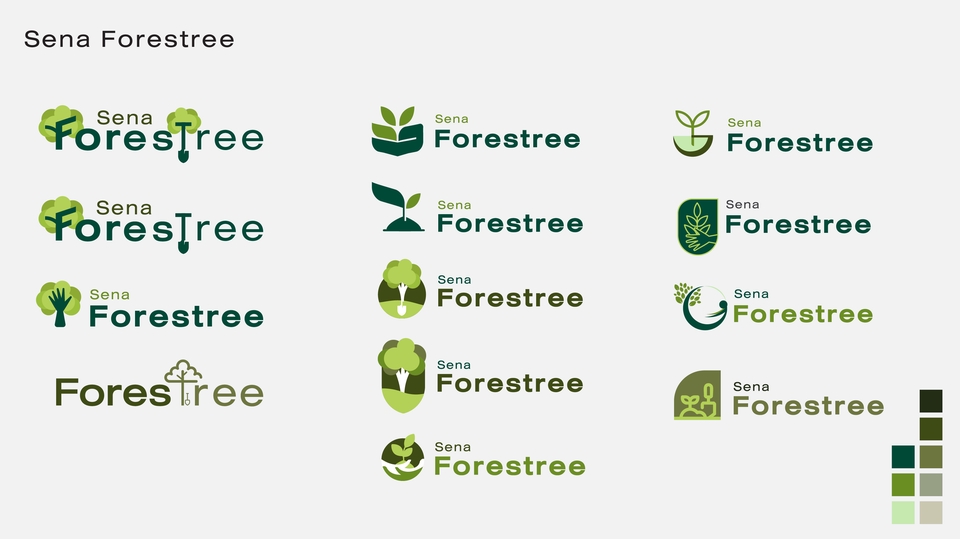 รับออกแบบโลโก้Forestree สไตล์มินิมอล โลโก้เรียบหรูดูแพง หลายแบบ