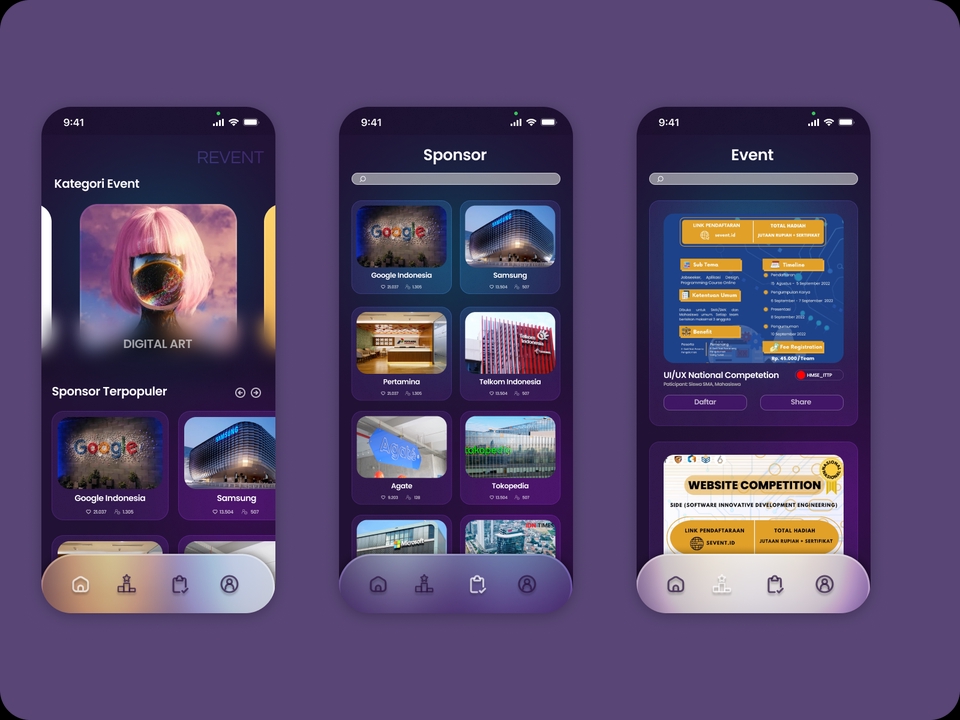 Desain antarmuka aplikasi mobile dengan UI UX yang bagus untuk meningkatkan performa aplikasi.
