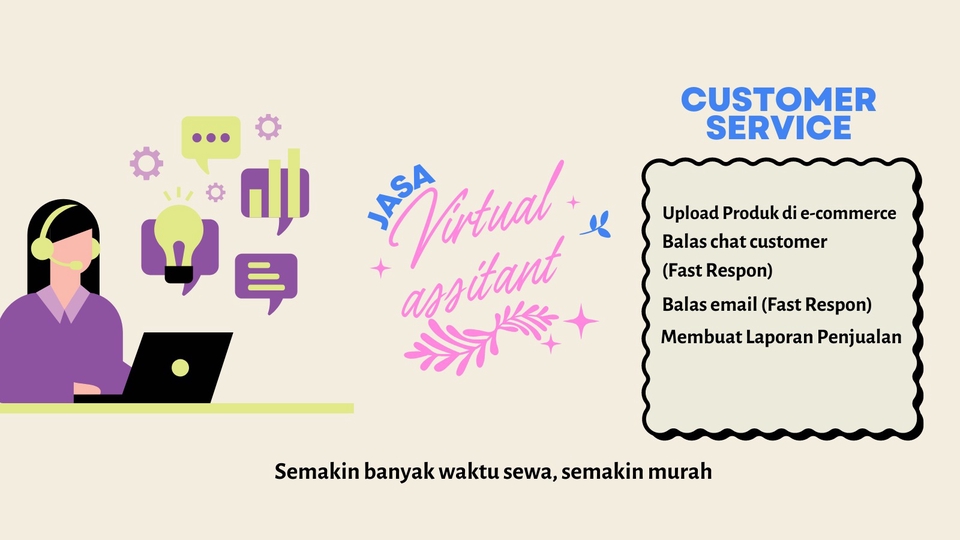 Jasa Customer Service & Balas Chat Pelanggan - Admin Online WA Instagram Marketplace (Virtual Assistant)