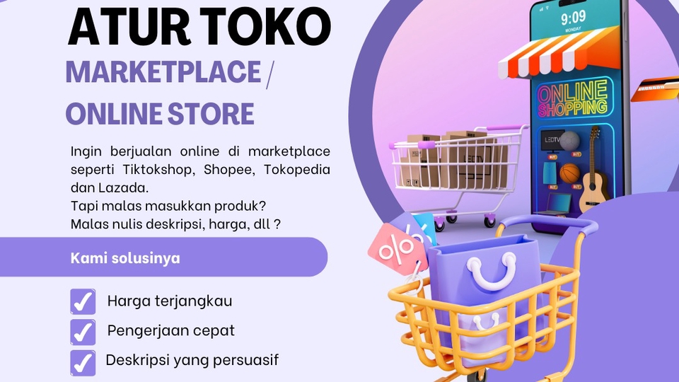 Jasa upload produk Shopee, Tokopedia, Bukalapak dan marketplace lainnya, update produk toko online, jasa scrape produk