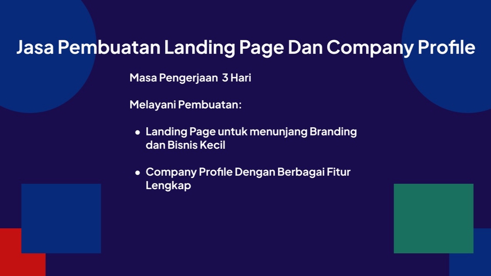 Web Development - pembuatan website Landing Page dan Company Profile - 1