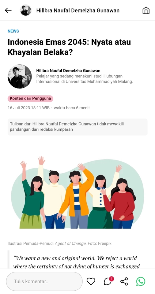 Pengetikan Umum - Kepenulisan Artikel, Esai, dan Opini - 4