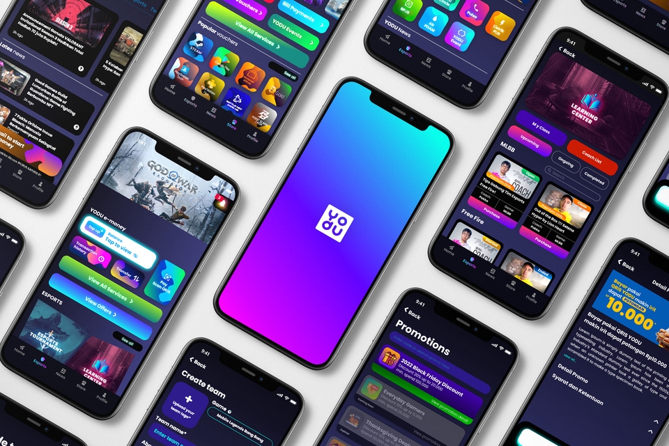 Desain aplikasi mobile UI UX untuk platform freelance