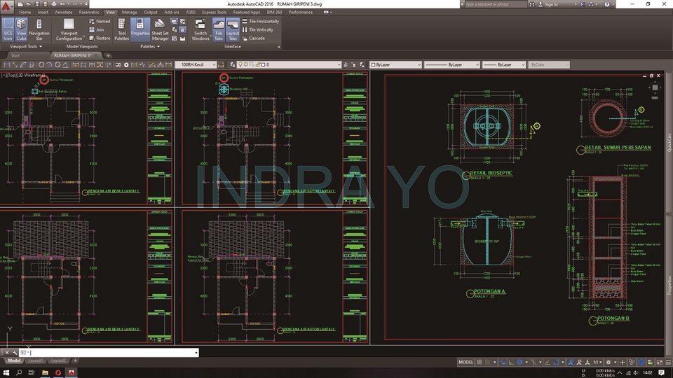 CAD Drawing - Gambar Kerja IMB Lengkap Detail CAD - 4