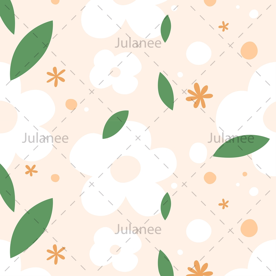ออกแบบลายผ้า - รับออกแบบลายผ้า Pattern/Repeat สไตล์ Flat - 19