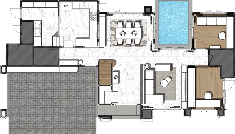 ออกแบบแปลน - รับลงสี Layout Plan/Master Plan วางเฟอร์นิเจอร์ลงสี Layout Plan/Master Plan - 6