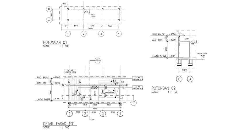 CAD Drawing - Gambar DED (detail engineering design) arsitektural & struktural - 14